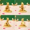 Brass Krishna Laddoo Gopal Kanha Bal Gopal Thakur Ji Makhan Chor Statue Idol Murti Sculpture Figurine for Home Temple Decor - Decorative Showpiece Janmashtami Housewarming Gift (3.5 Inches)